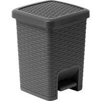 Addis Rattan Charcoal Pedal Bin Charcoal
