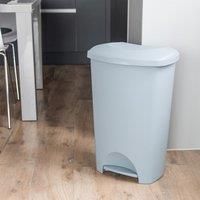 Addis Eco Made 100% Recycled Plastic Kitchen Pedal Bin 50L Light Grey 518358ebay