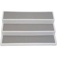 3Tier storage Rack for Inside Cupboard, Non-Slip Kitchen Shelf Organiser