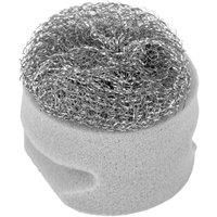 Fairy Platinum Easy Grip Dual Sponge with Stainless Steel Wool Scourer, Pack of 2, Grey One Size 518945