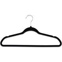 Addis Velvet Hangers with Swivel Hook Black Pack of 5 519220