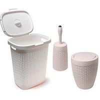 Addis 50-Litre Faux Rattan Bathroom Set