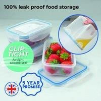 Addis Clip Tight - 0.24L Rect 3Pk X 3, Clear