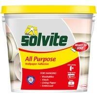 Solvite All Purpose 5 Roll Bucket Wallpaper Adhesive Ref 1591247
