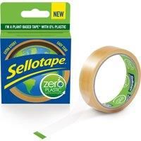 Sellotape Zero Plastic Tape, Multi-Purpose Clear Tape for Household Objects, Clear Packing Tape for Sticking Envelopes or Cards, Easy to Use Packaging Tape, 24mmx30m