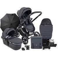 iCandy Peach 7 Complete Bundle with Bag, Footmuff, Parasol, Raincover, Car Seat Adapters, Sunscreen and Cupholder, Dark Grey, 12.9 kilograms, 1.0 Count