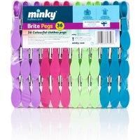 Brite Pegs With Assorted Colours For Clothes Line Plastic By Minky