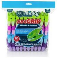 Minky Sure Grip Pegs - Pack of 80