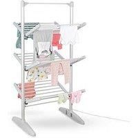 Minky SureDri 3 Tier Heated Clothes Airer, Electric Clothes Dryer, Heated Airer, Clothes Horse, 21m Capacity, Silver, Easy Storage, Holds Up to 18KG of Laundry, 147 x 72 x 67cm