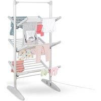 Minky SureDri 3 Tier Heated Clothes Airer, Electric Clothes Dryer, Heated Airer, Clothes Horse, 21m Capacity, Silver, Easy Storage, Holds Up to 18KG of Laundry, 147 x 72 x 67cm