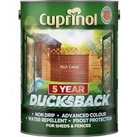 Cuprinol 5 year ducksback Rich cedar Fence & shed Wood treatment 5L