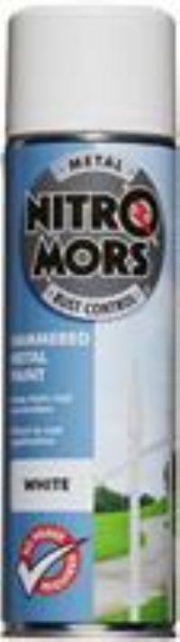 Nitromors Hammered Finish Metal Paint - White 500ml Aerosol | Protection Against Rust and Corrosion | Superior Coverage |NOW500…