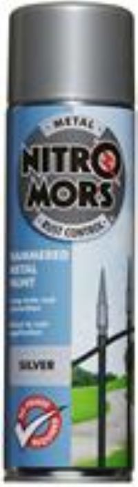 Nitromors Hammered Finish Metal Paint - Silver 500ml Aerosol | Protection Against Rust and Corrosion | Superior Coverage |NOH500…