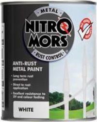 Nitromors Smooth Metal Paint While UV Resistant Durable Rust Protection for Metal Doors, Furniture & Gates, No Primer Needed 750 ml