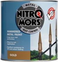 Nitromors Anti-Rust Hammered Finish Metal Paint, Gold, 2.5 L
