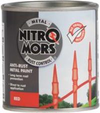 Nitromors Anti- Rust Smooth Metal Paint Red 250ml