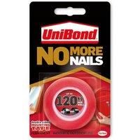 UniBond No More Nails Permanent Roll - 19 mm x 1.5 m Mounting Tape