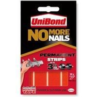 Unibond No More Nails Permanent Strips, Adhesive Strips for Fast & Easy Mounting, Double Sided Sticky Tape for Interior & Exterior Use, Waterproof Tape, Pack of 10