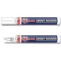 Unibond Grout Reviver Pen, White Grout Pen for Restoring Bathroom Grout Joints, Easy to Use Tile Grout Pen, Grout Whitener for Restoring Discoloured & Faded Joints, 1x7ml