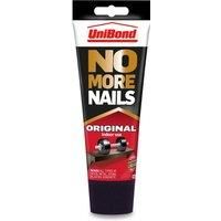 UniBond No More Nails Original, Heavy-Duty Mounting Adhesive, Strong Glue for Wood, Ceramic, Metal & More, White instant Grab Adhesive, 1 x 234 g Tube