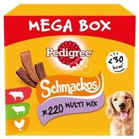 Pedigree Schmackos Mega Pack - Dog Treat Multipack with Beef, Lamb and Poultry Flavours, 110 Strips, 790 g