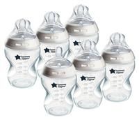 Tommee Tippee Set Of 6 X 260Ml Closer To Nature Baby Bottles - Mixed Colours
