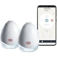 Tommee Tippee Made for Me Double Electric Wearable Breast Pump, Hands-Free, in-Bra Breastfeeding Pump, Portable, Quiet, 1 Massage and 8 Express Modes, 4 Hour Battery Life, White, 2.0 Count