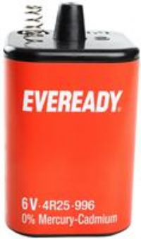1 x Eveready 6V 4R25 996 Lantern Battery | 0% Mercury-Cadmium | Carbon Zinc |