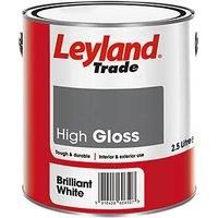 Leyland Trade High Gloss Brilliant White Trim Paint 2.5Ltr (43021)