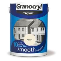 Leyland 303128 Granocryl Smooth Masonry, Magnolia, 5 Litre