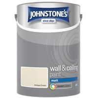 Johnstone/'s - Wall & Ceiling Paint - Antique Cream - Matt Finish - Emulsion Paint - Fantastic Coverage - Easy to Apply - Dry in 1-2 Hours - 12m2 Coverage per Litre - 5L