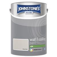 Johnstone/'s - Wall & Ceiling Paint - China Clay - Silk Finish - Emulsion Paint - Fantastic Coverage - Easy to Apply - Dry in 1-2 Hours - 12m2 Coverage per Litre - 5L