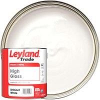 Leyland Trade Pure brilliant white Gloss Metal & wood paint 2.5L