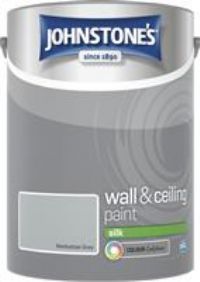 Johnstone's 10L Wall & Ceiling Grey Matt Emulsion Paint Walls Plaster OfficeHome