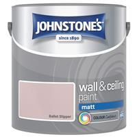 Johnstone's 308630 - Wall and Ceiling Paint Matt - Interior Paint - Contemporary Finish - Suitable for Interior Walls and Ceilings - Ballet Slipper - 2.5 L