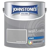 Johnstone/'s - Wall & Ceiling Paint - Summer Storm - Matt Finish - Emulsion Paint - Fantastic Coverage - Easy to Apply - Dry in 1-2 Hours - 12m2 Coverage per Litre - 2.5L