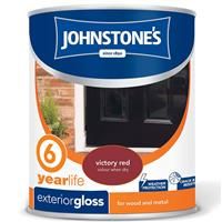 Johnstone/'s Exterior Hardwearing Gloss - Victory Red 750ml