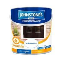 Johnstone/'s Exterior Hardwearing Gloss - Brilliant White 2.5L