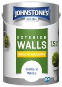 Johnstone's Smooth Masonry Paint 15Y Life Brilliant White 5L