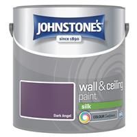 Johnstone/'s - Wall & Ceiling Paint - Dark Angel - Silk Finish - Emulsion Paint - Fantastic Coverage - Easy to Apply - Dry in 1-2 Hours - 12m2 Coverage per Litre - 2.5L