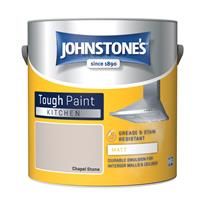 Johnstone/'s - Kitchen Paint - Chapel Stone - Matt Finish - Grease & Stain Resistant - Suitable for Kitchen Walls & Ceilings - Highly Durable - Low Odour - 12m2 Coverage per Litre - 2.5L