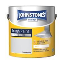 Johnstone's 389490 - Kitchen Paint - Matt - Grease Resisting - Highly Durable - Low Odour - Frosted Silver - 2.5 L
