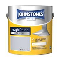 Johnstone's - Kitchen Paint - Matt - Grease Resisting - Highly Durable - Low Odour - Manhattan Grey - 2.5 L