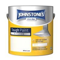 Johnstone/'s - Kitchen Paint - White Lace - Matt Finish - Grease & Stain Resistant - Suitable for Kitchen Walls & Ceilings - Highly Durable - Low Odour - 12m2 Coverage per Litre - 2.5L
