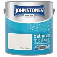 Johnstone's 389468 - Bathroom Paint - Mid Sheen - Moisture Resisting - Low Odour - Silver Feather - 2.5 L