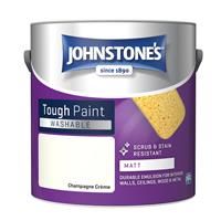 Johnstone/'s - Washable Paint - Champagne Crème - Matt Finish - Emulsion Paint - Highly Durable - Stain Resistant - Non Toxic & Low Odour - 12m2 Coverage per Litre - 2.5L