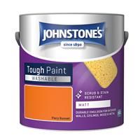 Johnstone's - Washable Paint - Matt - Stain Resistant - Highly Durable - Low Odour - Fiery Sunset - 2.5 L