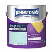 Johnstone's - Washable Paint - Matt - Stain Resistant - Highly Durable - Low Odour - New Duck Egg - 2.5 Litre