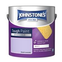 Johnstone/'s - Washable Paint - Sweet Lavendar - Matt Finish - Emulsion Paint -12m2 Coverage per Litre - 2.5L & Coral 10501 Paint Kit with Headlock and Mini Roller Frame and Hybrid Brush, Set of 12 pcs