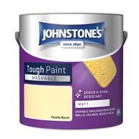 Johnstone/'s - Washable Paint - Vanilla Burst - Matt Finish - Emulsion Paint - Highly Durable - Stain Resistant - Non Toxic & Low Odour - 12m2 Coverage per Litre - 2.5L